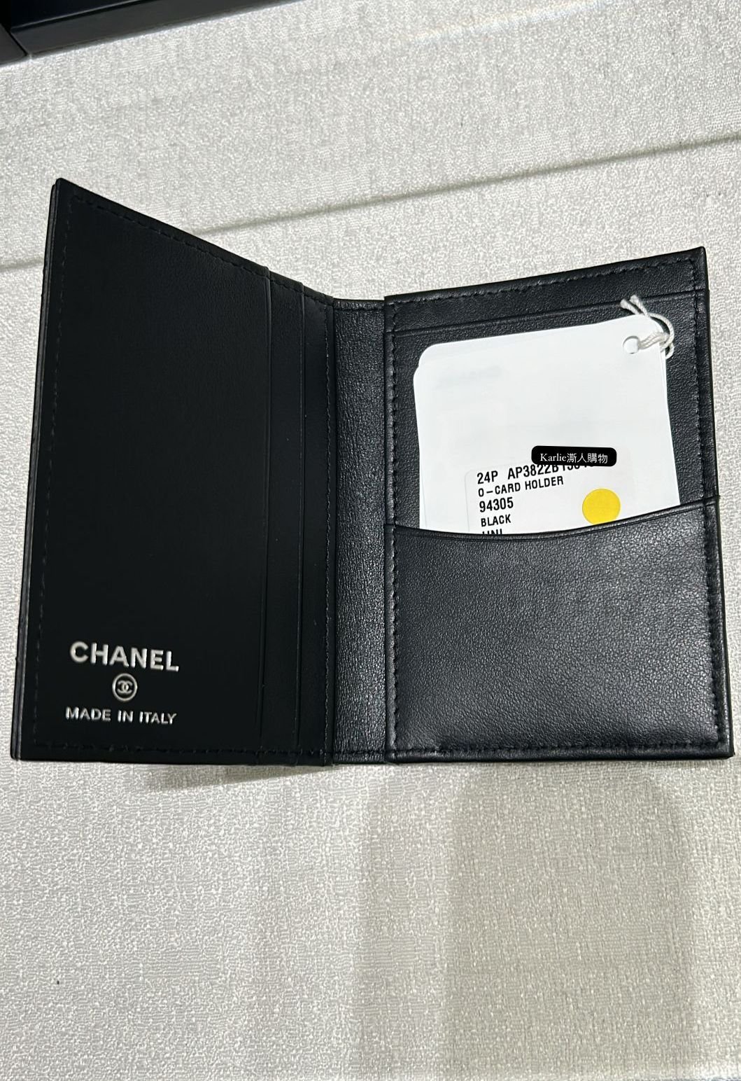 Chanel 24P so black card holder unisex Everuts