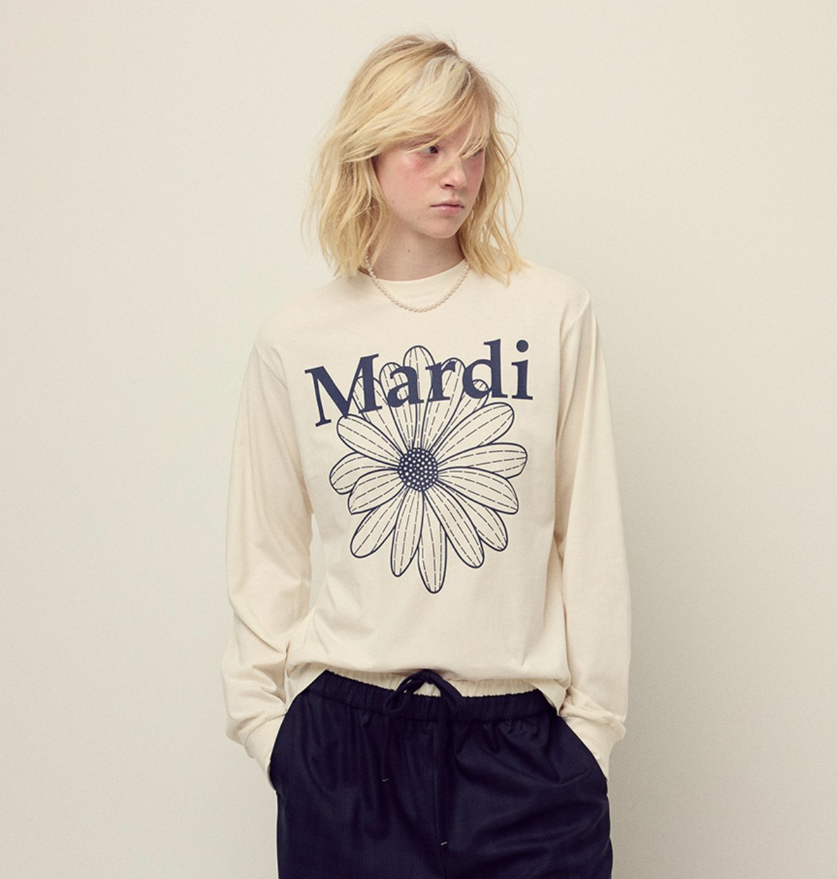 TSHIRT FLOWERMARDI_CREAM PINKLAVENDER
