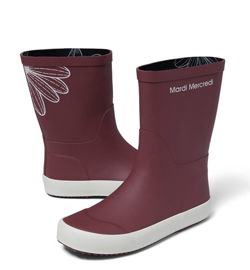 ●Mardi Mercredi●PLUIE RAIN BOOTS + TSHIRT FLOWERMARDI SET ○Mardi Mercredi○PLUIE RAIN BOOTS + TSHIRT FLOWERMARDI SET