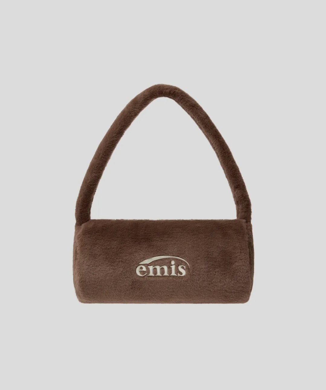 ★emis★FUR CYLINDER BAG★ EMIS FUR CYLINDER BAG-BROWN | Everuts