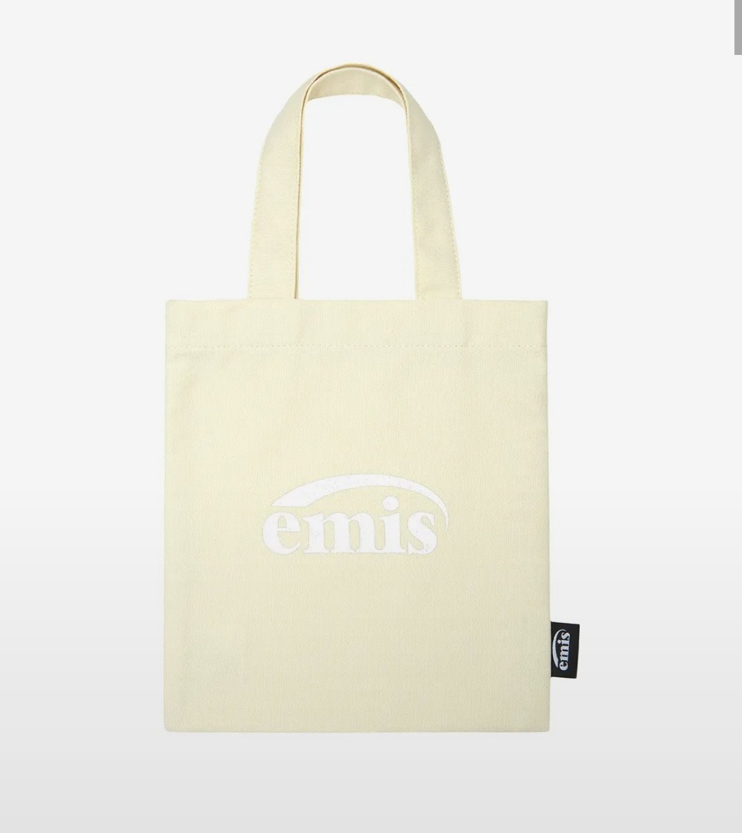 ☆EMIS☆ SILVER LOGO MINI ECO BAGCREAM EMIS SILVER LOGO MINI ECO BAG-CREAM | Everuts