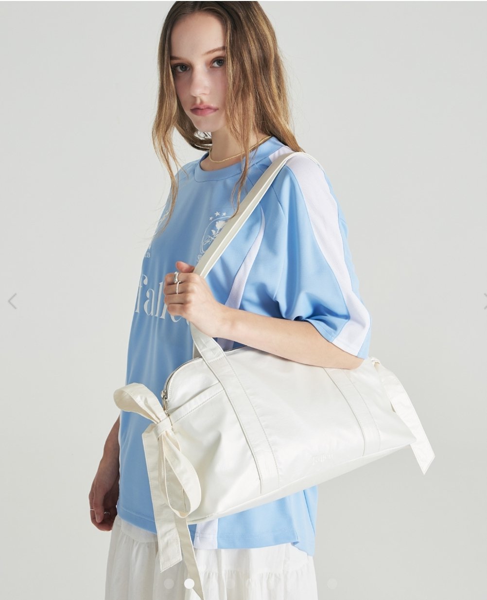 トートバッグ Fallett Nylon Ribbon Bag Ivory FA2401BG22IV Fallett Nylon Ribbon Bag Ivory | Everuts