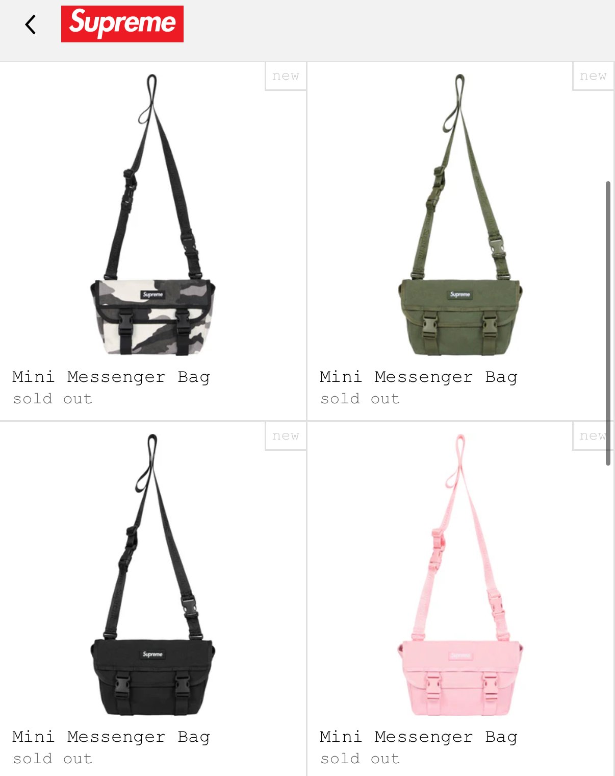 バッグ Supreme Mini Messenger Bag Supreme Mini Messenger Bag Black - SS25 - US