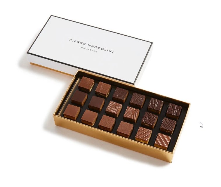 Pierre Marcolini Plumier Pralines box 18psc (正方朱古力... | Everuts